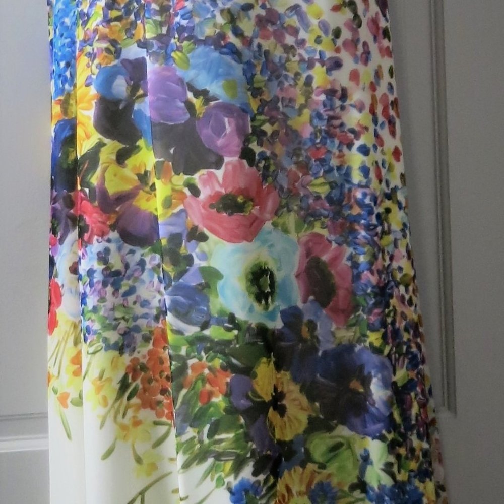 White/Multi Wedding/Evening Gown Formal Dress by David Meister